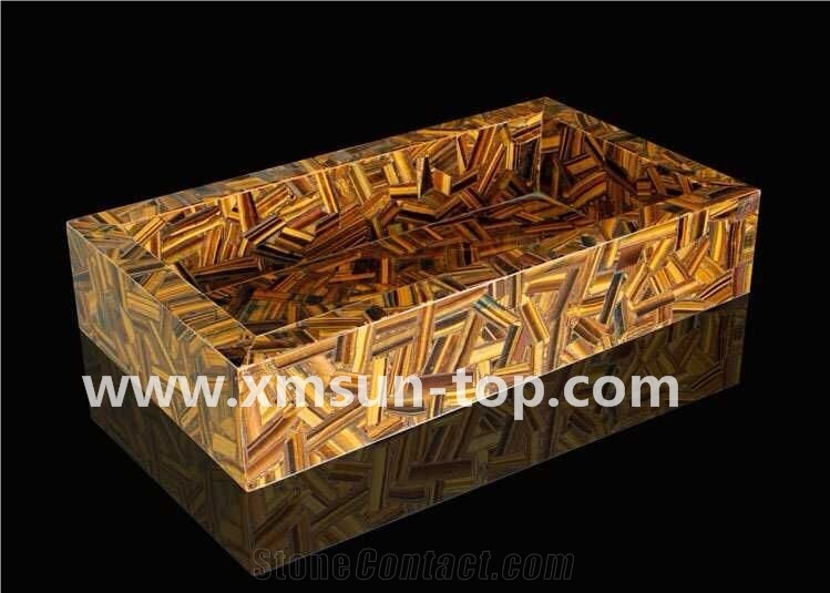 Yellow Tiger Eye Semi-Precious Stone Bathtubs/Semiprecious Bath Tubs