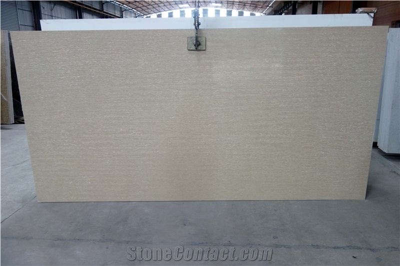 Beige Quartz Stone / Quartz Tiles /Quartz Stone for Kitchen Countertop / Vanity Top / Quartz Slabs