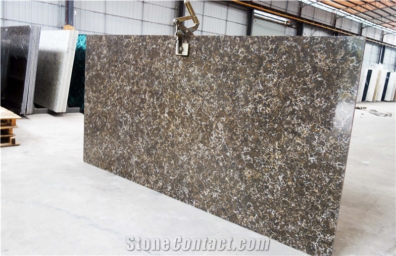 Brown Quartz Tile/ Quartz Slab / Quartz Floor Tile /Artificial Quartz Stone
