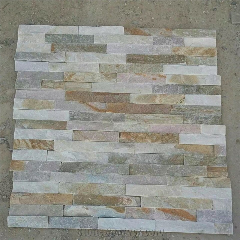 Cultured Stone / White Quartzite Culture Stone / Stone Wall Decor / Ledge Stone / Wall Cladding /Thin Stone Veneer