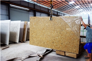 Yellow Quartz Slab /Quartz Tiles /Artificial Quartz / Quartz Floor Tile / Quartz Wall Tile / Quartz Kitchen Countertop/Q712