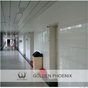 Polished White Interior Stone Wall Nano Crystallized Materials