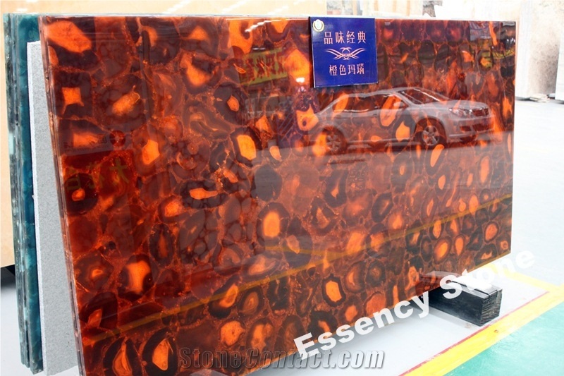 Orange Agate Semiprecious Stone Slabs,Naturla Gemstone