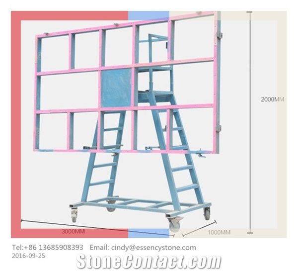 Tilting Slab Transport Cart,Tilt Table Granite Cart,Stone Transport Cart with Tilting Top, a Frame Tilting Table