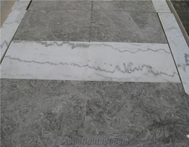China King Flower Grey Marble Polished Natural Stone Tiles & Slabs,Overlord Glory,Fossil Gray,Laventol Grey Pearl,Overlord Flower Marble Manufacturer,Quarry Owner,Floor&Wall Cover,Patio Pavement