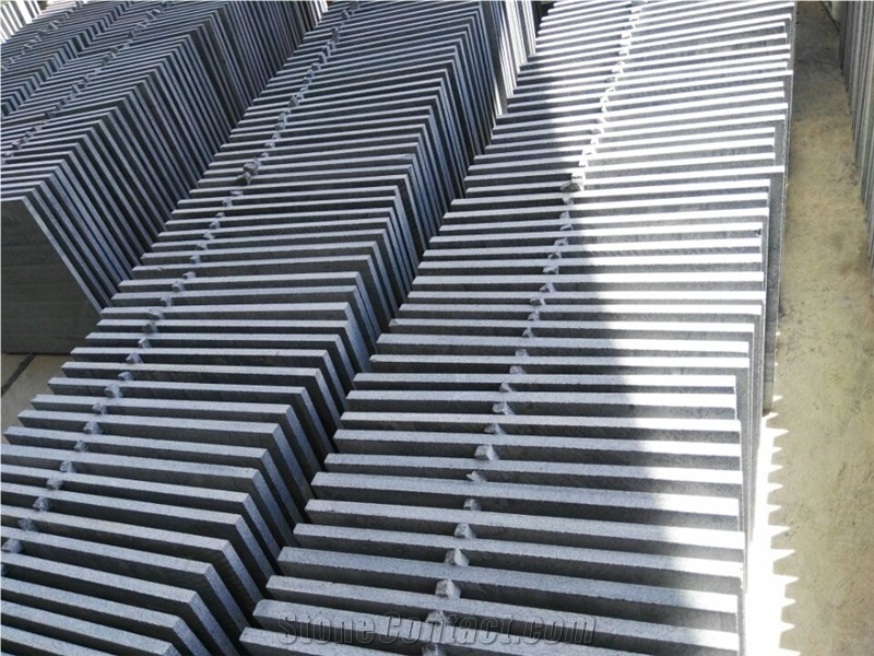 Chinese Sesame Black G654 Sandblasted Tiles and Dropface, Cut-To-Size, Pool Coping, Pavers, Wall Cladding, Wallstone, Coble, Kerb, Facade Stone, Step Treads, Stair, Risers,Staircase, Stair Threshold,