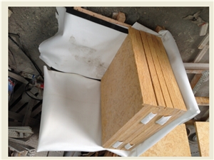 Egyptian Yellow Marble Acid Washed and Brushed Tiles and Dropface, Cut-To-Size, Pool Coping, Pavers, Wall Cladding, Wallstone, Coble, Kerb, Facade Stone, Step Treads, Stair, Risers,Staircase, Stair Th