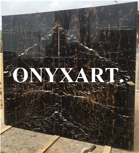 Black & Gold Polished Slabs