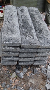 China Black / Black Basalt/ Basaltina / Basalto/ Dark Basalt / Hainan Black / Hainan Black Basalt/ Tiles/ Walling/ Flooring/  Wall tiles / Slabs / Covering / Lava / Lava big hole / Hole Basalt / Hole
