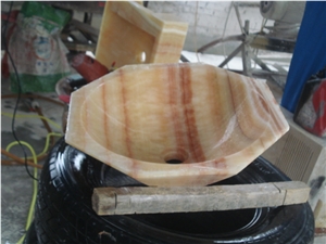 Natural Stone Butter Onyx Wash Basin