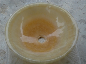 Natural Stone Butter Scotch Onyx Wash Basin