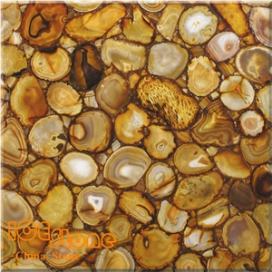 Agate Argentina Gemstone Stone Panels Yellow Semiprecious Stone Slab