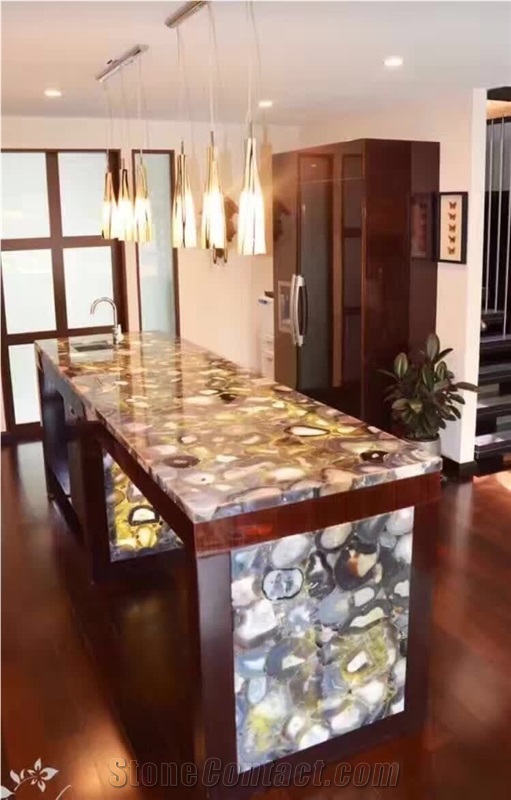 Amethyst Semi Precious Stone Tiles, Gemstone Slabs