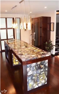 Amethyst Semi Precious Stone Tiles, Gemstone Slabs