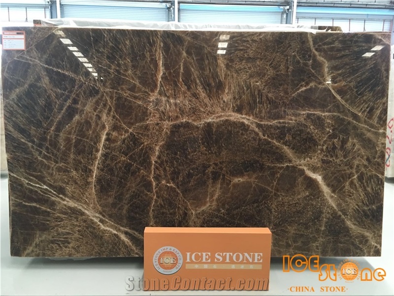 Beautiful Brown Onyx Slab in Bookmatch Stone Tiles for Interior Decoration,Onyx Stone for Project