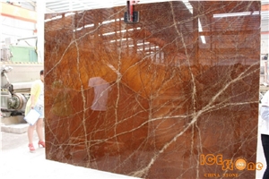Beautiful Brown Onyx Slab in Bookmatch Stone Tiles for Interior Decoration,Onyx Stone for Project