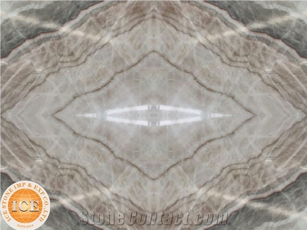 Beige Color Onyx Bookmatch Slab for Tv Background