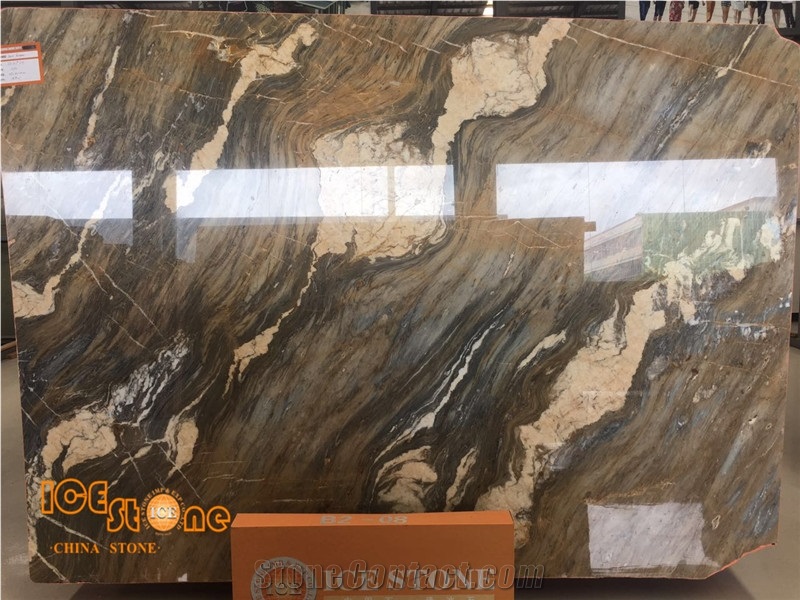Brecce Bergerac Brown Golden Yellow Material Chinese Special Tiles Slabs Blocks Wall Cladding/Floor Covering