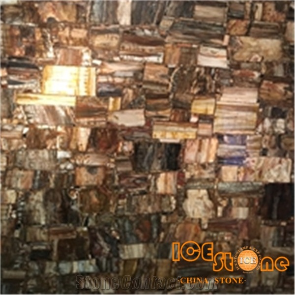 China Peterified Backlit Semi-Precious/Lapiz/Crystal/Tiger Eyes Stone Slabs & Tiles/Luxious/Wall/Flooring/Polished/Gemstone/Desk/Table