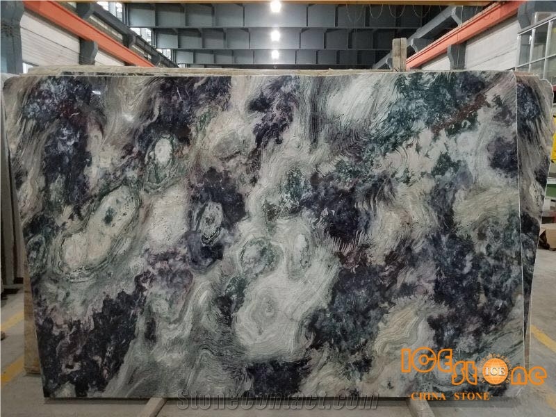Chinese Polished Marble Own Quarry Factory Premium Marble Slabs Tiles, Forest Mist for Wall Covering Floor Covering from Ice Stone