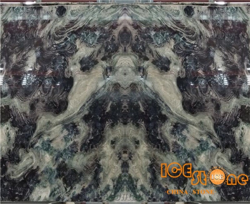 Chinese Polished Marble Own Quarry Factory Premium Marble Slabs Tiles, Forest Mist for Wall Covering Floor Covering from Ice Stone