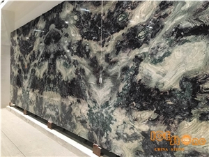 Chinese Polished Marble Own Quarry Factory Premium Marble Slabs Tiles, Forest Mist for Wall Covering Floor Covering from Ice Stone
