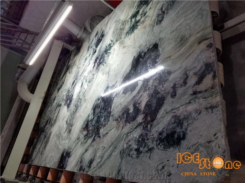Chinese Polished Marble Own Quarry Factory Premium Marble Slabs Tiles, Forest Mist for Wall Covering Floor Covering from Ice Stone