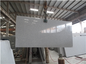 G603/New Hubei Wuhan Macheng 603/China Crystal/White & Light Grey Granite/Gangsaw Slabs/Tiles/Stripe/Honed/Flamed/Natural Stone