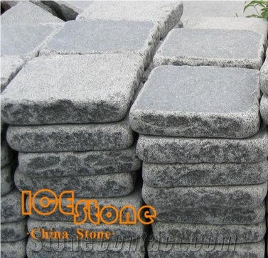 G654 Dark Grey Granite Tumble Cube Stone