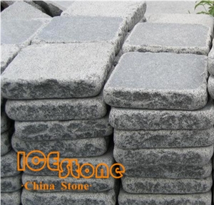 G654 Dark Grey Granite Tumble Cube Stone