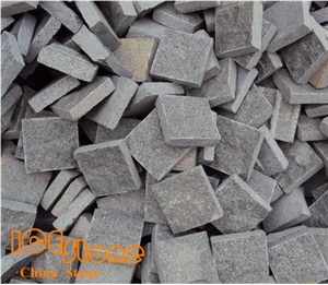 G654 Dark Grey Paving Stone,Grey Garnite Cube Stone for Outdoor