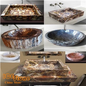 Gemstone Basin / Semiprecious Stone Sinks/Semi Precious Stone Bathroom Sinks