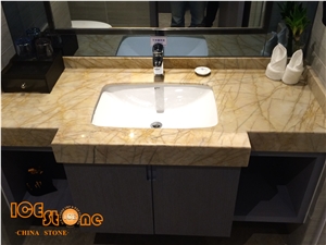 Golden Babylon Spider Gold Marble Slabs Floor Covering Tiles Blocks Van Gogh Basin Wall Cladding