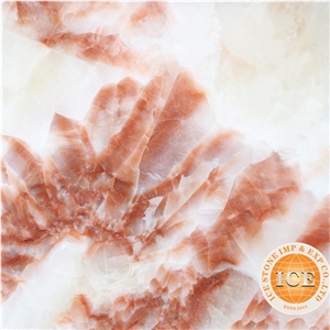 Good Price with China Pink Onyx,Tiles, Slabs,Red House Onyx, Colourful Bookmatch Natural Stone, Polished for Feature Wall,Tv Set,Direct Factory