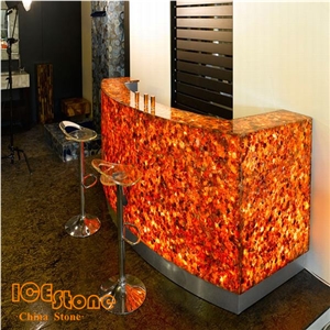 Green Agate Countertop / Green Agate Backlit Semiprecious Stone Tabletops