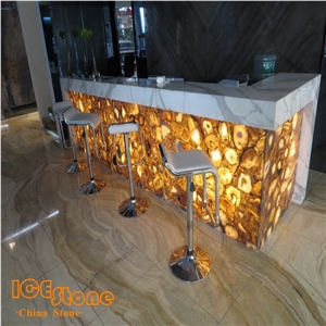 Green Agate Countertop / Green Agate Backlit Semiprecious Stone Tabletops