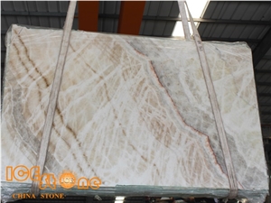 High Polished White Laminated Onyx for Background Wall Design