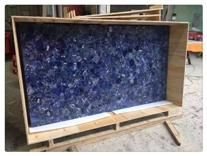 Luxury Back-Lit Blue Semiprecious Stone Gemstone Big Slab Price Luxury Back-Lit Blue Semiprecious Stone Gemstone Big Slab Price