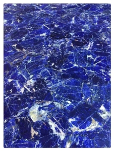 Luxury Back-Lit Blue Semiprecious Stone Gemstone Big Slab Price