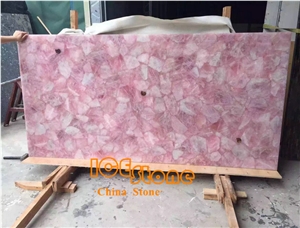 Pink Crystal Slab / Semi Precious Stone Panels