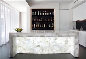 Pure White Crystal Agate Semi Precious Stone Kithen Countertops Gemstone Pure White Crystal Agate Semi Precious Stone Kithen Countertops Gemstone
