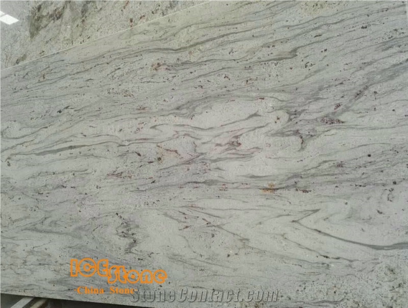 River White Granite Polished Slabs, India White Granite