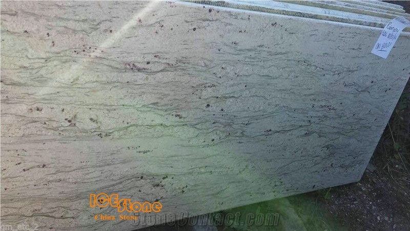 River White Granite Polished Slabs, India White Granite
