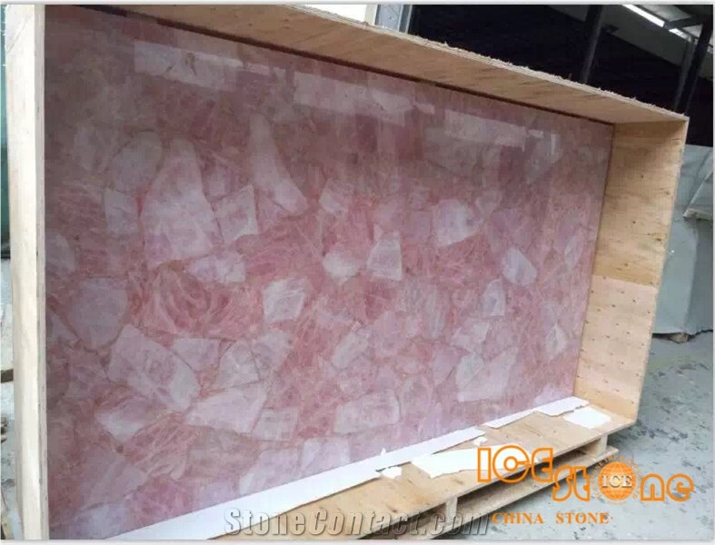 Semi-Precious Pink Crystal/Agete/Lapiz/Crystal/Tiger Eyes Stone Slabs & Tiles/Semi-Precious Luxious/Semi-Precious/Semi-Precious Slab