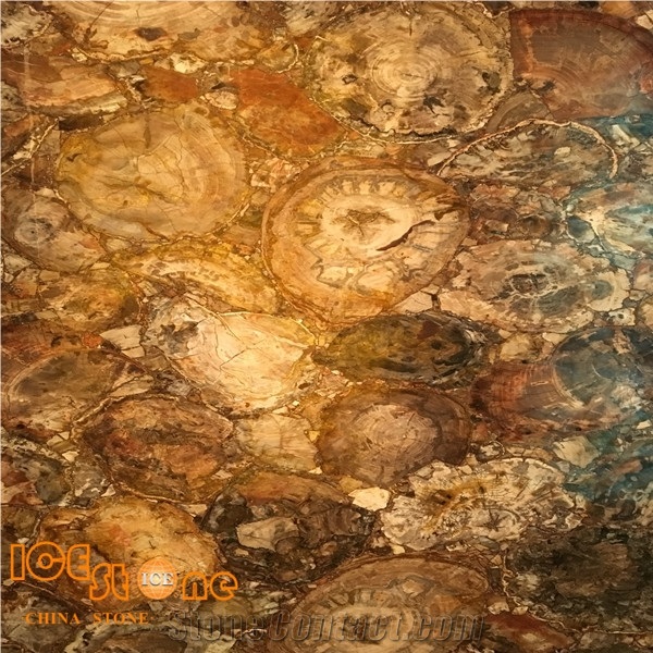 Semi Precious Tiles/ Semi Precious Stone Wall,Semiprecious Stone Tiles,Petrified Wood, Wood Stone,Semi Precious Stone Panels