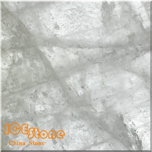 White Quartz Backlit Gemstone Semiprecious Luxury Stone Slab Tile Polished Interior Decoration Floor Wall Table Covering Chinese Manufactory Factory