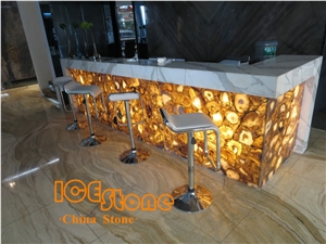 Yellow Tiger Eye Semi Precious Stone Panels and Table