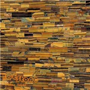 Yellow Tiger Eye Semi Precious Stone Panels Gemstone Slabs