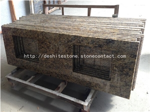 Giallo Santa Cecilia Dark Brazil Granite Yellow Kitchen Countertops Bathroom Countertops