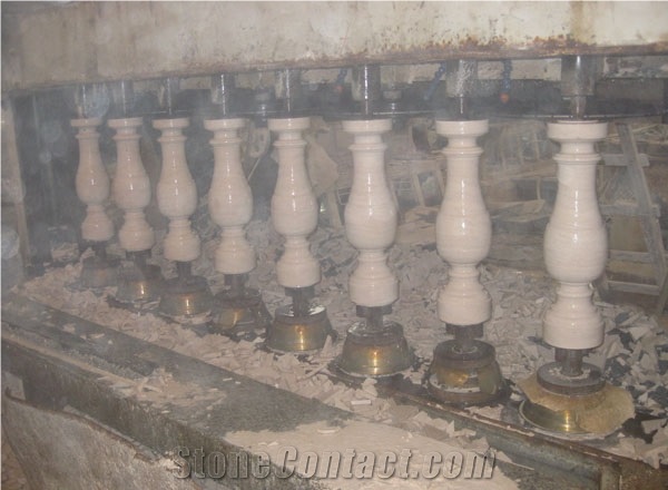 Cerma Mocca Limestone Balustrade & Railings/Stone Baluster/Stone Railings/Staircase Rails